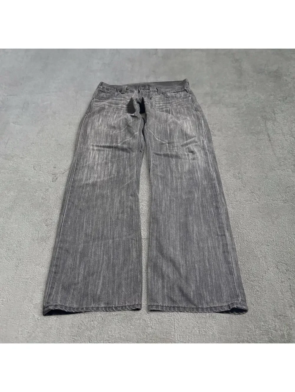 Levi's Engineered Style Grey Twisted Seam Straight Boot Y2k jeans